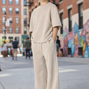 premium beige oversized lounge set