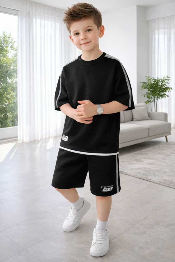 Boys Premium Black Co-Ord Set